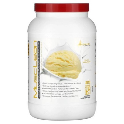 Metabolic Maintenance Nutrition Musclean Milkshake Weight Gainer, Vanilla, 2.5