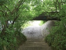 Photo 6x4 Under Brutus Bridge Totnes The steps raise the riverside path a c2017