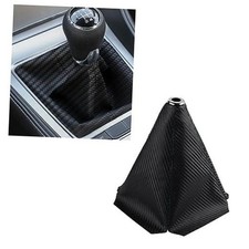 Car Shift Boot,Carbon Fibre Leather Gear Shift Cover for Carbon Fiber/Black