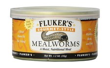 Fluker's Gourmet Mealworms, Canned Food for Reptiles, Fish, Birds and Small A...