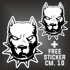 Pitbull hund Aufkleber Konturgeschnitten (+ 1 Gratis Sticker 10cm)