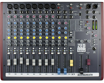 Allen & Heath ZED60-14FX 14-Channel Live & Studio Mixer w/USB & Effects
