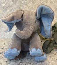Peek A Boo Singing Motion Ears Hang Low Elephant Baby Plush Toy Blue Boy Works
