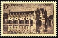 France num Yvert 610 ** MNH Château chenonceaux Année 1944