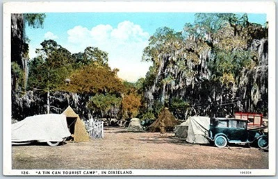 Postcard depicting Tin Can Tourists