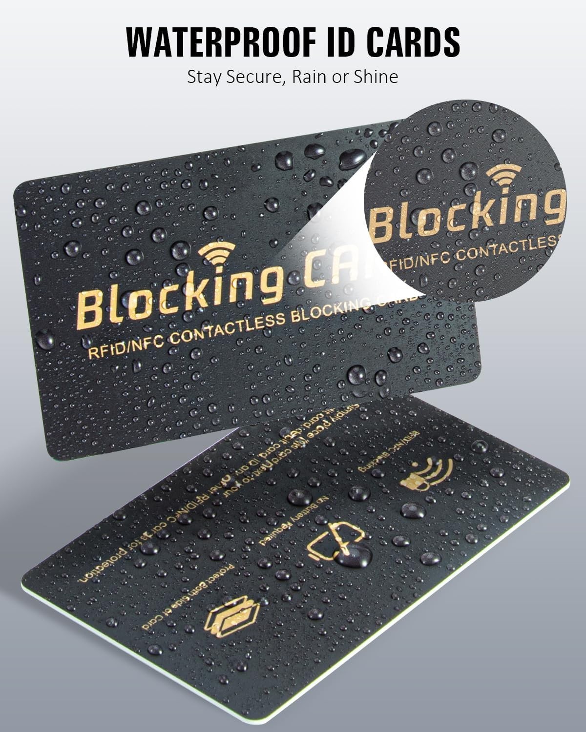 RFID Blocking Card 4 Pack Slim NFC Protector for Wallet Purse Passport Security