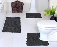 Home Weavers Bell Flower Collection 100 Cotton Tufted Bath Rugs, Extra Soft