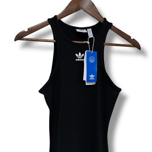 adidas Women's Essential Tank Dress Black Graphic Center Logo Size XS 13 x 34 - Picture 4 of 7