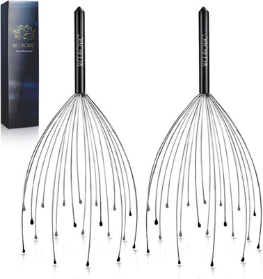 Manual Scalp Massager Outward Spinning 20 Finger Head Scratcher Stress Relief