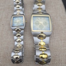 Charles Raymond Working His/Hers Quartz Watches Blue Dial, Chronograph Subdials