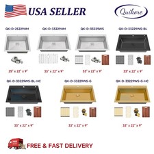 Quikore Multiple Sizes  Colors  Styles Drop In Single Bowl Kitchen Sink