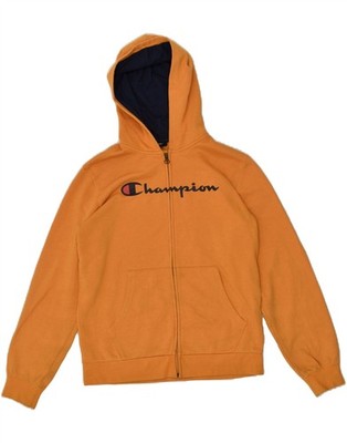 CHAMPION Jungen Grafik Reißverschluss Hoodie Pullover 13-14 Jahre XL orange Baumwolle AY16