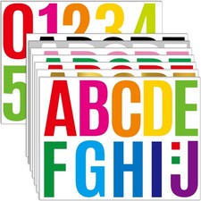 24 Sheets Letter Stickers Bulletin Board Letters Large 4 Inch Vinyl Colorful