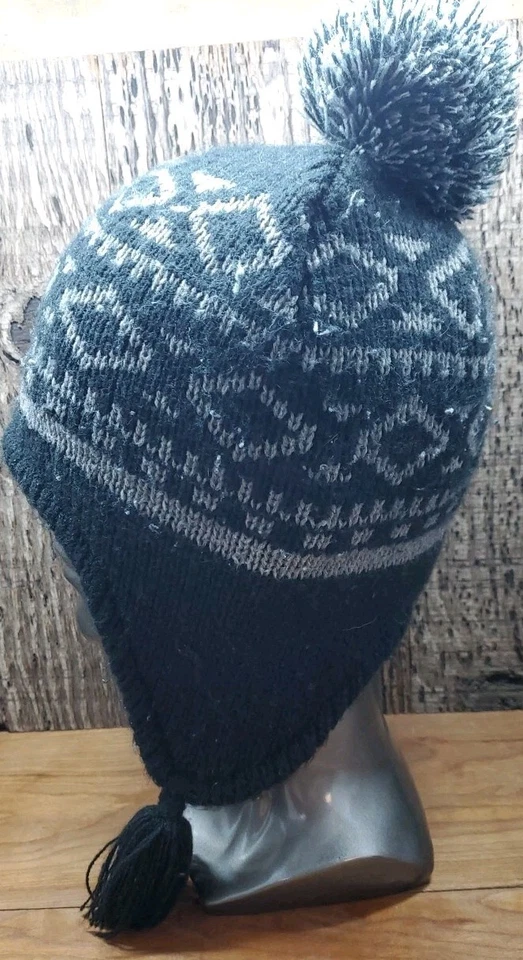 Carters Invierno Niño Tejido Gorro Nieve Sombrero Con Pompón Y Orejeras Talla 4-7 Unisex Foto 4 de 4