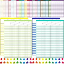 17x22 Inch Multi-Color Dry Erase Incentive Chart with 1600 Reward Stickers