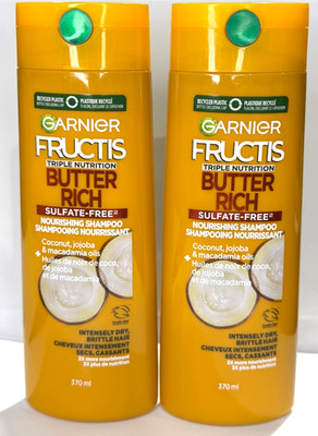 Garnier Fructis Triple Nutrition Butter Rich Nourishing Shampoo 370 mL   -2 PACK