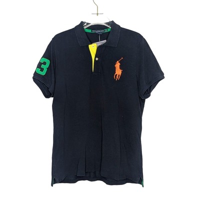 Ralph Lauren Sport Navy Blue Big Pony Polo Shirt Short Sleeve