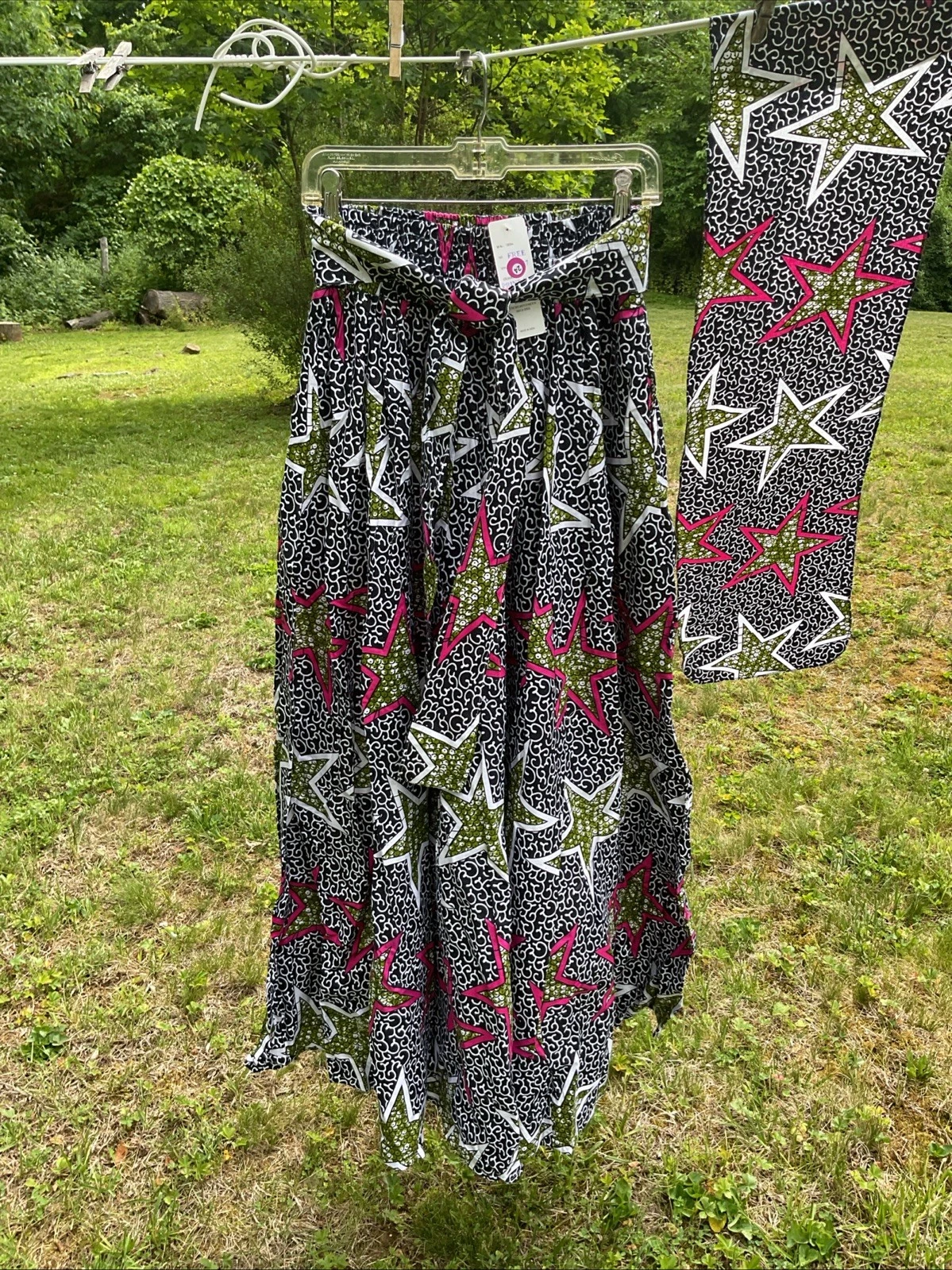 Sakkas Asma Second Convertible Traditional Wax Print Adjustable Strap Maxi Skirt