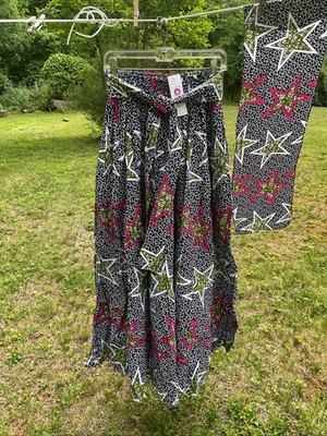 Sakkas Asma Second Convertible Traditional Wax Print Adjustable Strap Maxi Skirt