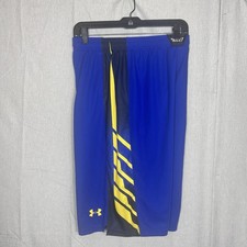 Under Armour Youth XL Loose Fit Athletic Shorts Blue  Yellow LN COND H 