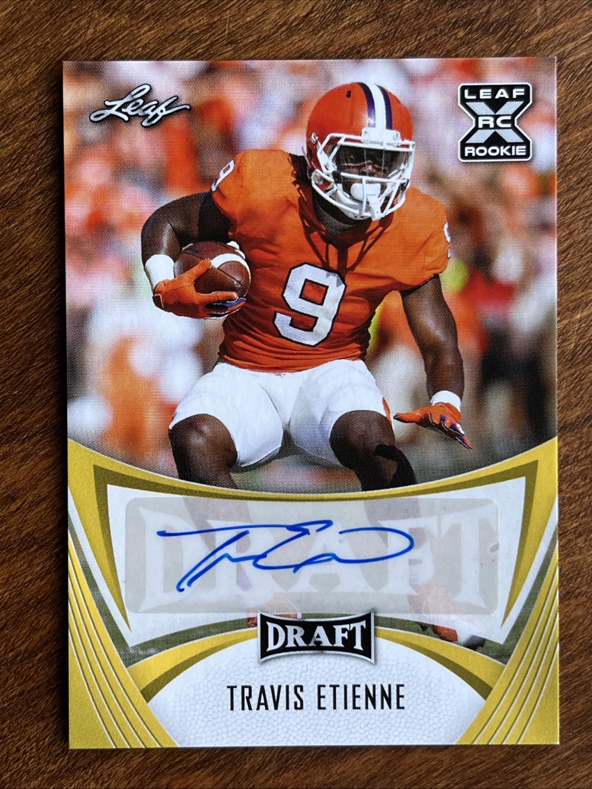 Travis Etienne Leaf Draft Xrc Autographs #TE1 Gold