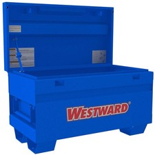 WESTWARD  Jobsite Box,Padlockable,Blue,14 ga 817ZE1