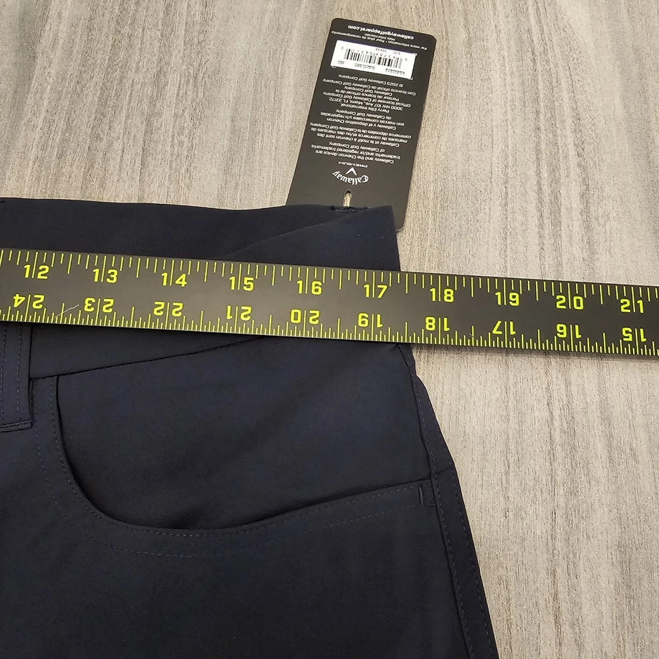 $118 Callaway Premium Hombre 5 Bolsillos Pantalones Elásticos 34x32 Golf Cielo Nocturno P1 Foto 4 de 4