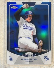 2024 Topps Chrome 50/50 Shohei Ohtani #48 Refractor Blue /150 Stolen Base #20 NM