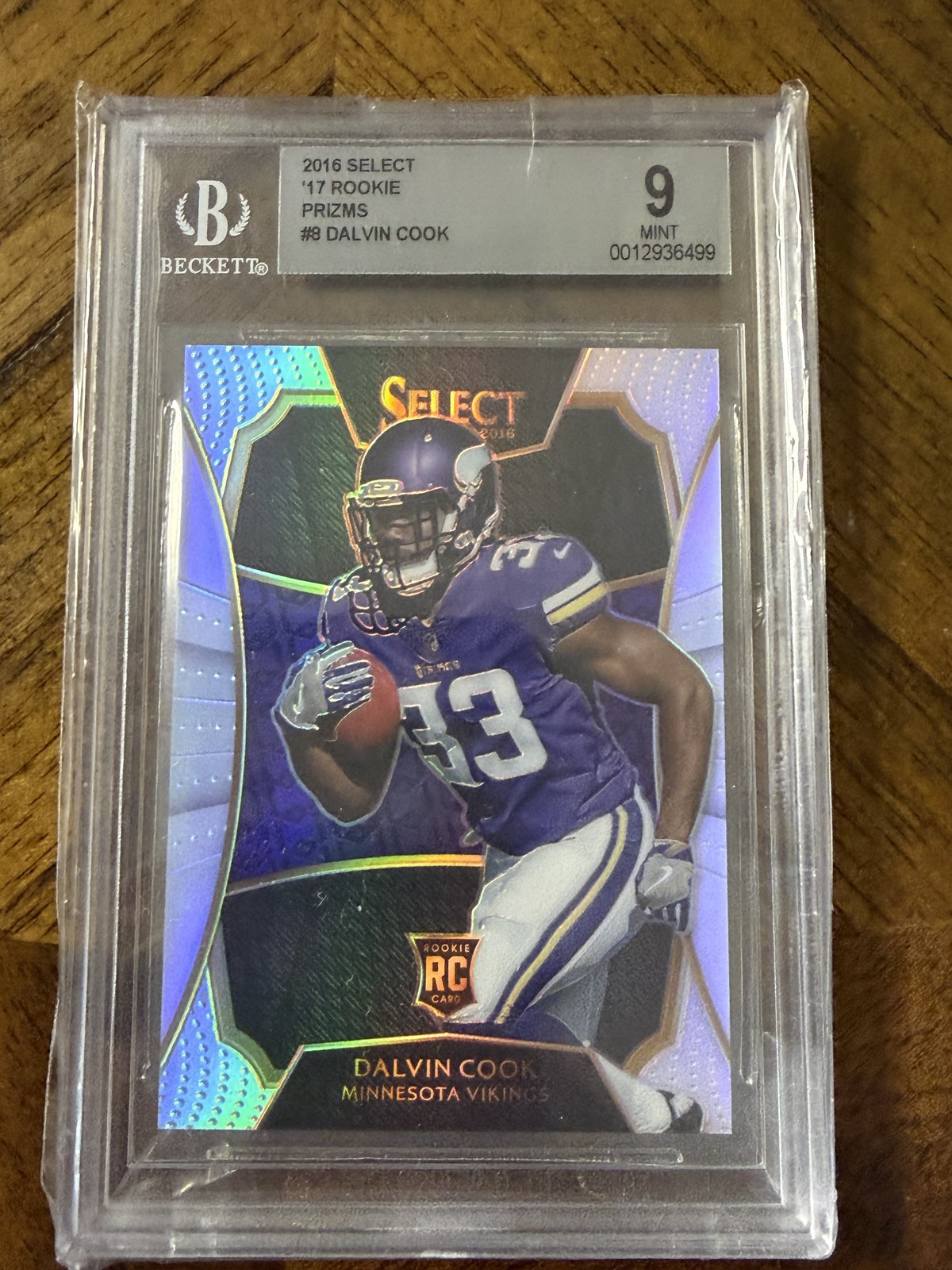 2016 Panini Select #8 Dalvin Cook 2017 XRC Prizm Exchange BGS 9