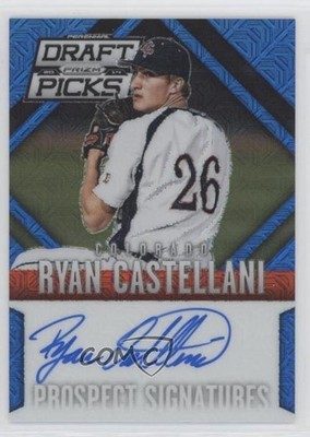 2014 Panini Prizm Perennial Draft Picks Blue Mojo 35/75 Ryan Castellani Auto 0v9