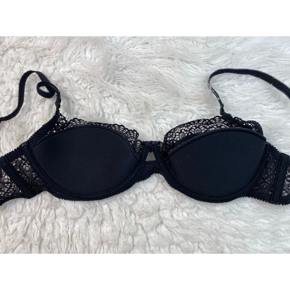 Intimately Free People Women's 32C Black Lace Underwire Demi Bra - Image 3 of 4