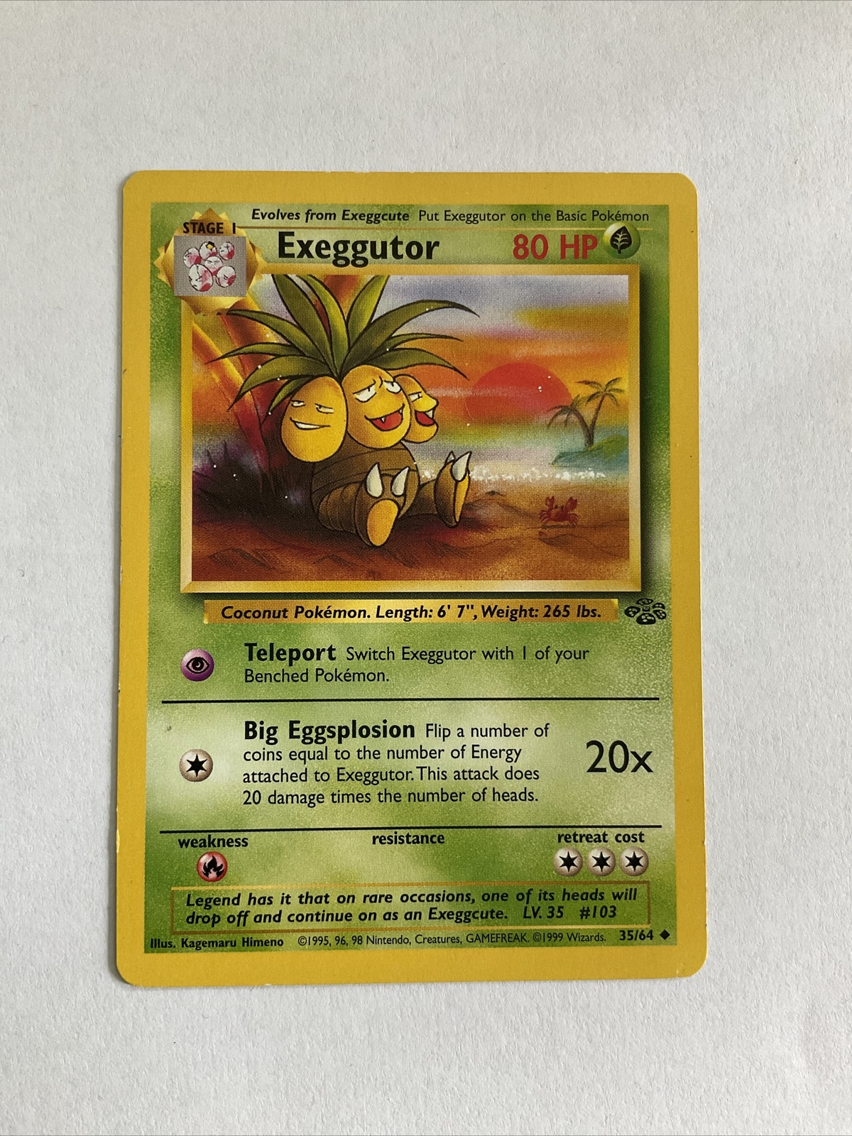 Pokemon Jungle Exeggutor 35/64 Uncommon NM
