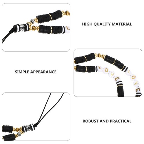 2 Pcs Lanière De Bracelet Téléphone Portable Les Amoureux Longe Pendent - Zdjęcie 5 z 12