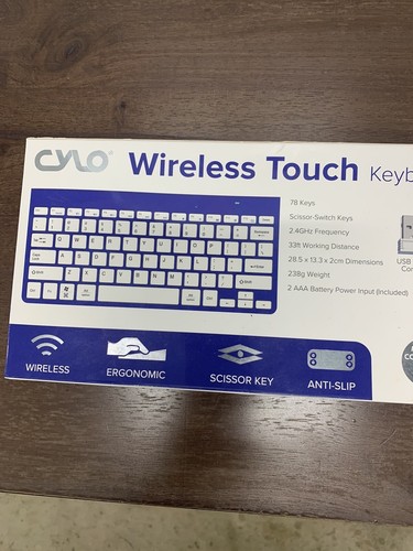 Cylo Metallic Blue Wireless Keyboard & Mouse Combo Set Factory Sealed  - Picture 11 of 12