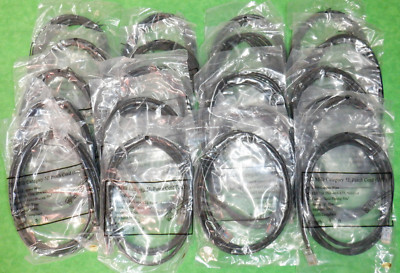 CAT 5E ETHERNET PATCH CABLE BLACK 5' RJ45    NEW     LOT OF 20     @ Q