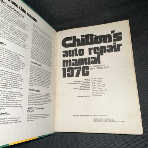 Chilton's 1976 Auto Repair Manual American Cars 1969 to 1976 Hardcover Book Vtg - Picture 8 of 8