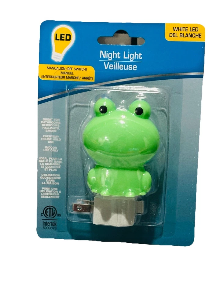 Green Frog LED Luz Nocturna Enchufe NUEVO en Tarjeta Foto 3 de 4