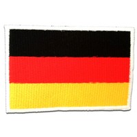 AufnäHer / BüGelbild - Deutschland Flagge Fahne Land - Rot - 7,5 X 4,8