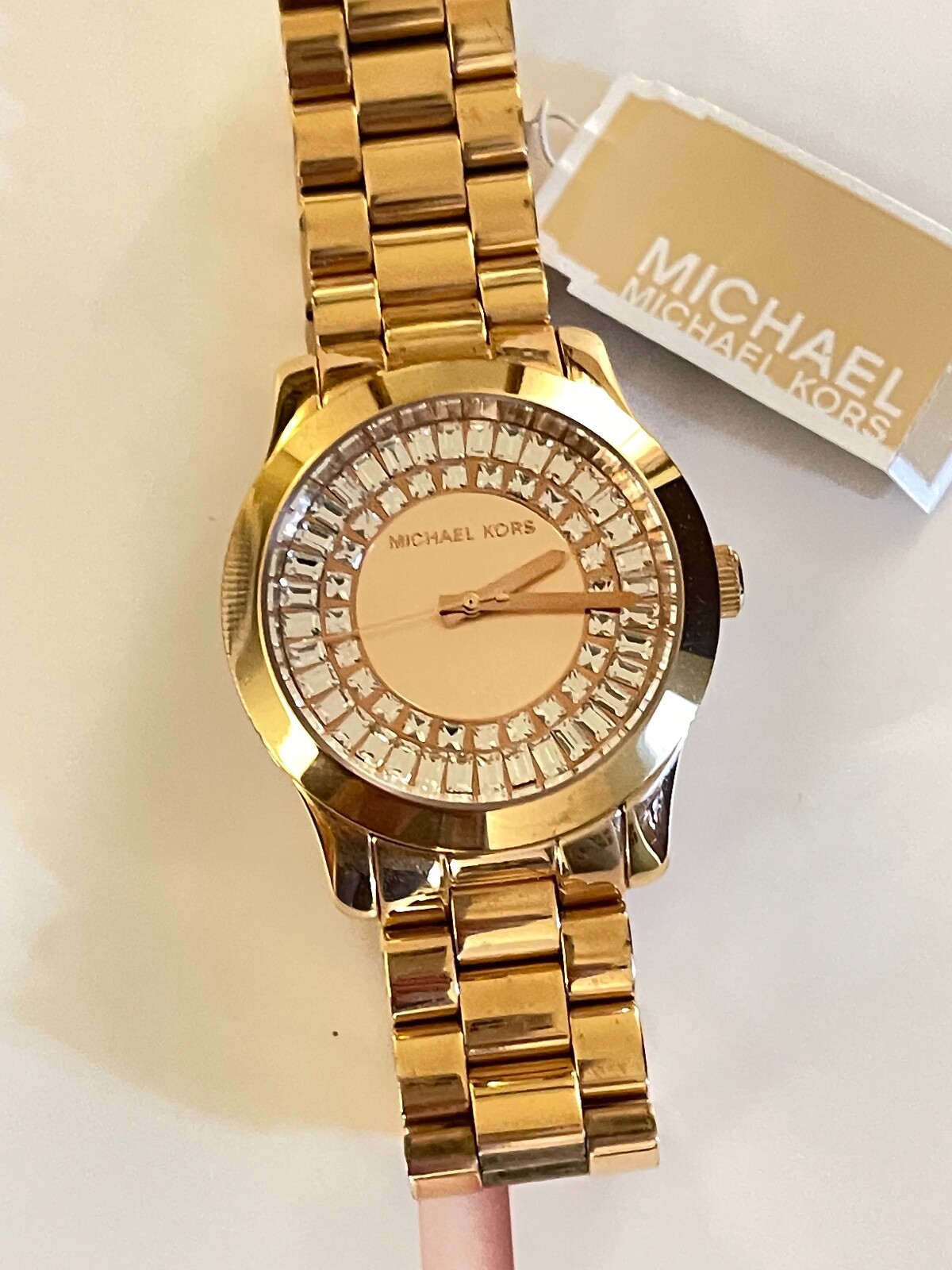Runway Baguette Crystals Rose Gold 