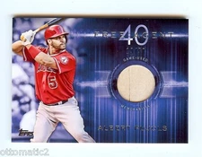 2015 TOPPS BASEBALL S1 FREE AGENT 40 ALBERT PUJOLS GAME USED BAT RELIC #19/50