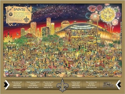 NFL New Orleans Saints 500 Piece Jigsaw Puzzle Find Joe Journeyman 24x18