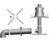 Wolf Anschluss-Set DN60/100 - C93X DN60 Im Schacht, Abdeckung Pp