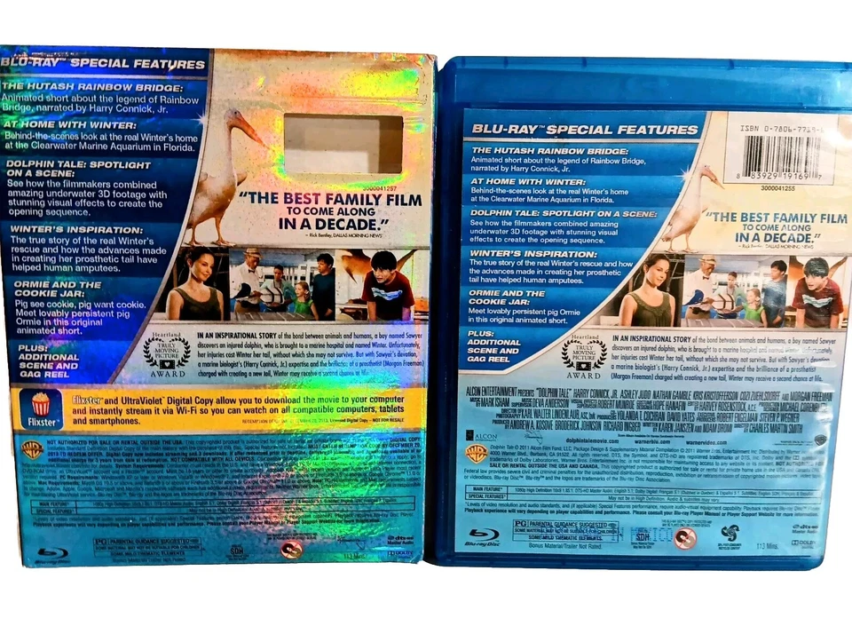Dolphin Tale: Blu-ray + DVD + Digital W/Slipcover Excellent Cond Free Ship - Image 2 of 4