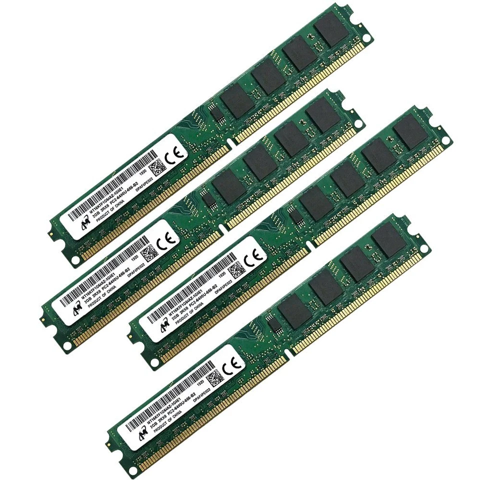 8GB 4x 2GB DDR2 800MHz PC2-6400U 240Pin DIMM Desktop Memory SDRAM Micron ZT BT - Image 3 of 4