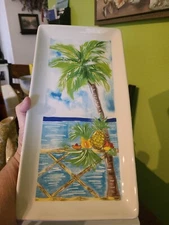 Magenta Summer Beach Serving Platter