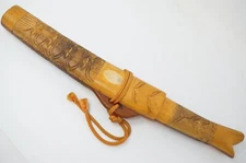 Japanese Vintage Ainu Knife Wood Replica Original Design 0125D13