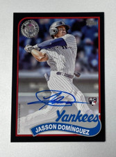 2024 TOPPS SERIES 1 JASSON DOMINGUEZ 1989 BLACK ROOKIE RC AUTO YANKEES /199
