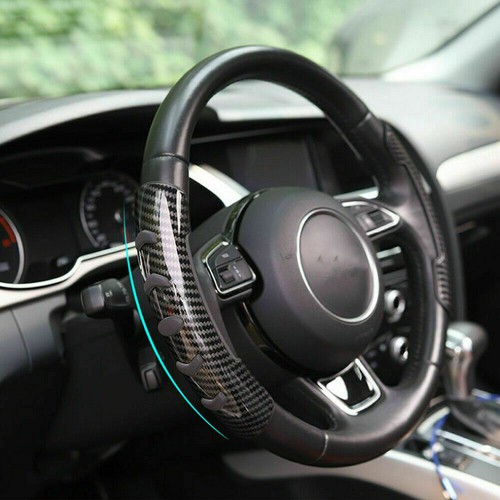 2x Universal Antideslizante Fibra de Carbono Volante Coche Booster Cubierta Accesorios - Imagen 4 de 9