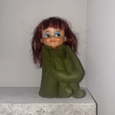 Kamar Pixie Knee Hugger RARE 60 s-70 s Green Ornament Retro Kitschy Elf Julie B6
