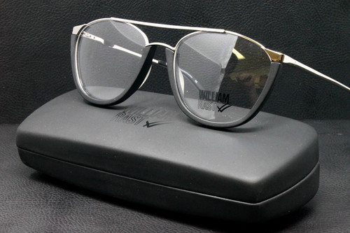 William Rast Eyeglasses Men's Matte Black Silver Aviator 52mm WRO-1010-C1